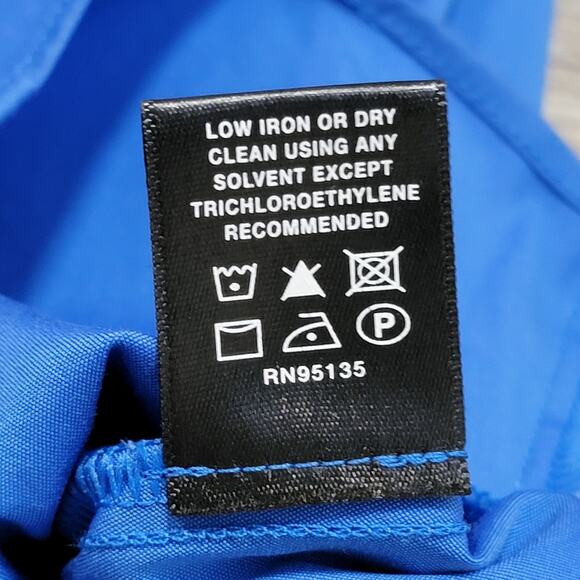 Lafayette 148 Size 10 Long Sleeve Button Up Cobalt Blue Professional Pleated Top - Picture 5 of 7